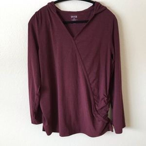 Hooded long sleeve lightweight shirt